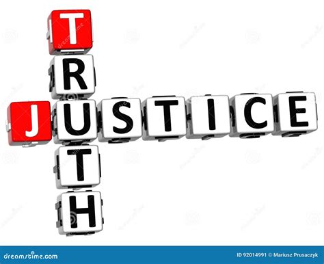 3d Justice Truth Crossword Stock Illustration Illustration Of Felt