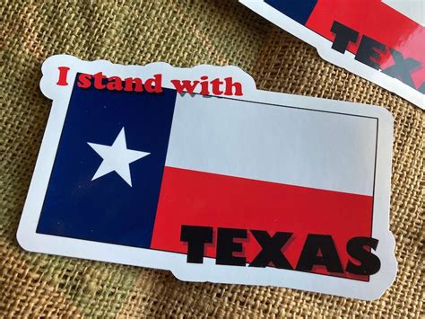 I Stand With Texas Vinyl Sticker Etsy