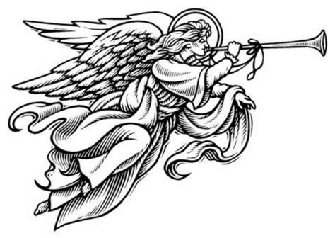 Download High Quality Christmas Clipart Black And White Angel