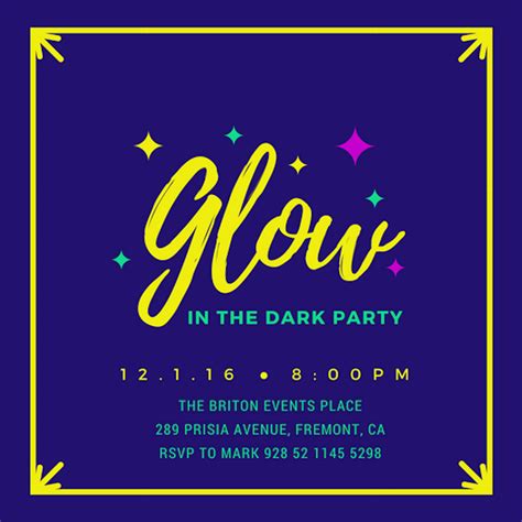 Black Light Party Invitation Templates Collegio Sanlorenzo Template