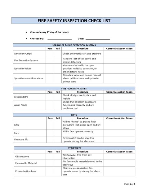 Fire Extinguisher Inspection Report Template