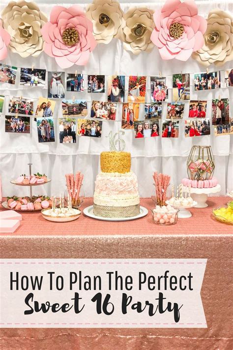 How to plan the perfect Sweet 16 party. Pink and gold Sweet 16 party