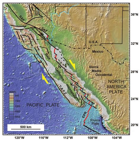 Tectonic Map Of The Pacificnorth America Plate Boundary Of The Gulf Of