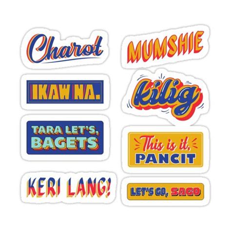 filipino hugot lines sticker for sale by augustprints graphic design fun filipino preppy