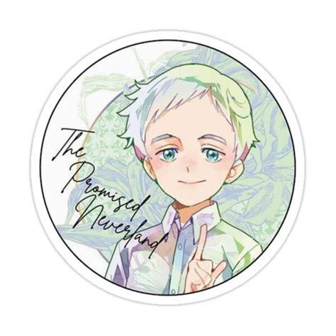 The Promised Neverland Happy Norman Fanart Sticker By Anna Blonwell