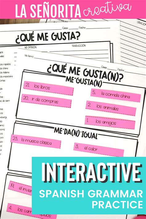 Fun And Engaging Word Sorting Activity For Spanish Students To Practice