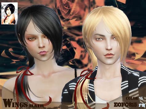 The Sims Resource Wings Hair Sims4 Eof0815 F M