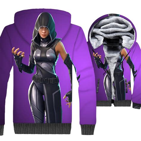 Fortnite Jackets Solid Color Fortnite Series Female Ninja Character