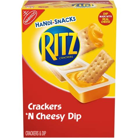 Handi Snacks Ritz Crackers And Cheese Dip Snack Packs 095 Oz 12 Ct