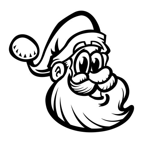 Santa Claus Face Vector Illustration 552682 Vector Art At Vecteezy