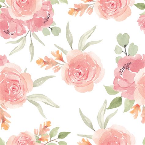 watercolor seamless pattern with pink rose flower 1211745 vector art at vecteezy
