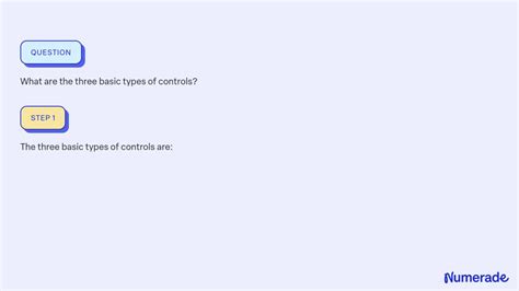 SOLVED What Are The Three Basic Types Of Controls