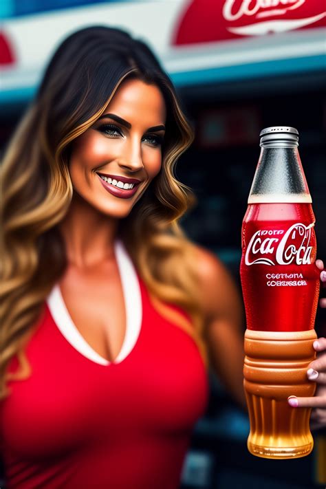 lexica a coca cola bottle and a sexy woman drinking coca cola at a gas station