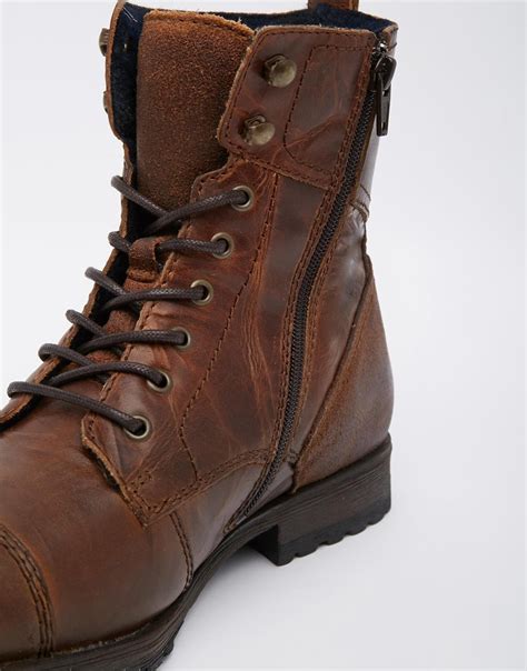 Lyst Aldo Graegleah Leather Derby Boots In Brown For Men