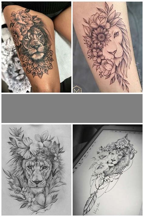 Lion Tattoo For Women Minimal Inspiration Inkstinct In 2020