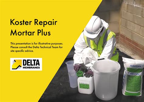 How To Video Guide Koster Repair Mortar Plus Delta Membranes