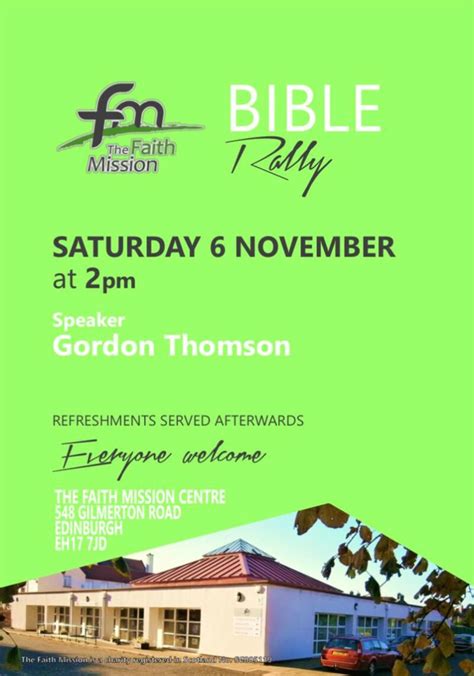 Edinburgh Bible Rally Faith Mission