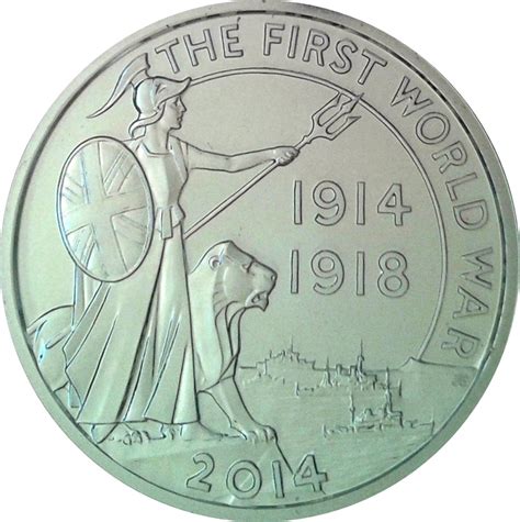 20 Pounds Elizabeth Ii World War I Fine Silver United Kingdom