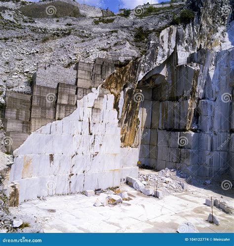 Carrara Marble Quarry In Fantiscritti Valley Marble Works Of Stock