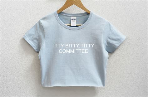 Itty Bitty Titty Committee Womens Crop Shirt Etsy Uk