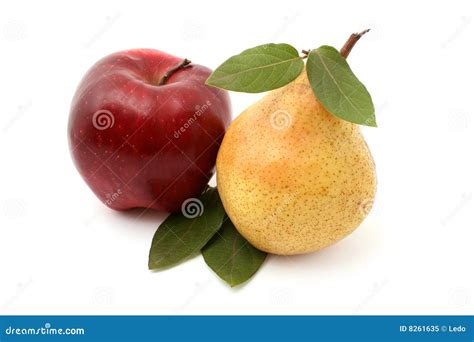 Pear And Apple Stock Image Image Of Isolated Pears Fresh 8261635