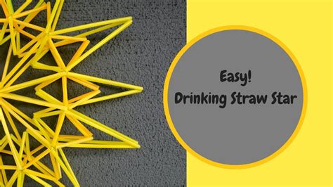 How To Make A Drinking Straw Star Youtube