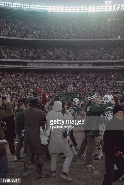 Afl Championship New York Jets Players Victorious Hoisting