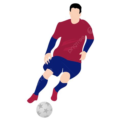 Football Player Vector Keeping Ball Illustration Football P Keeping