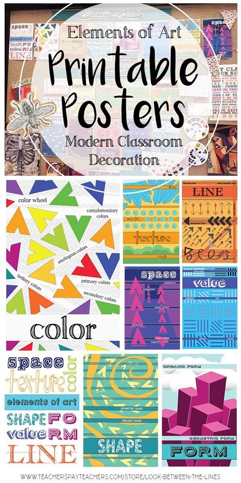 This Elements Of Art Printable Poster Pack Includes Posters For Each