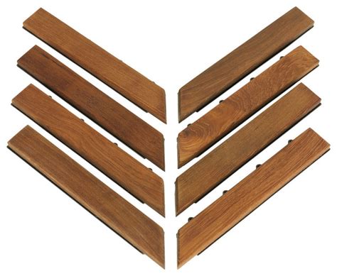 These gorgeous tiles designed by erin adams and indoteak design are created from 100% reclaimed teak. U-Snap Corner Piece Interlocking Flooring, Solid Teak Wood ...