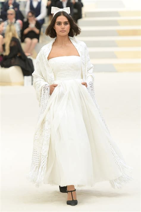 Chanel Designed A Strapless Wedding Dress Accessorized With An