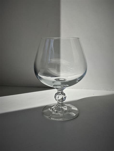 Vintage Set Of 3 Brandy Cognac Crystal Ball Stem Glasses Etsy