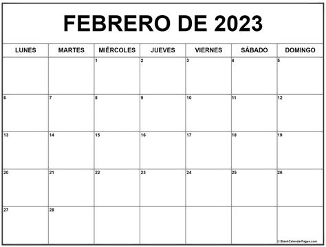 Calendarios Febrero 2023 Para Imprimir Gratis Una Casita De Papel Hot