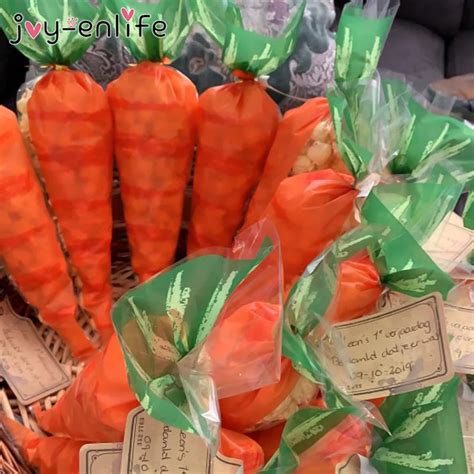 10 X Carrot Cello Cellophane Treat Easter Carrot Cake Sweet T Bags