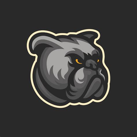 Premium Vector Bulldog Mascot Logo Head Design