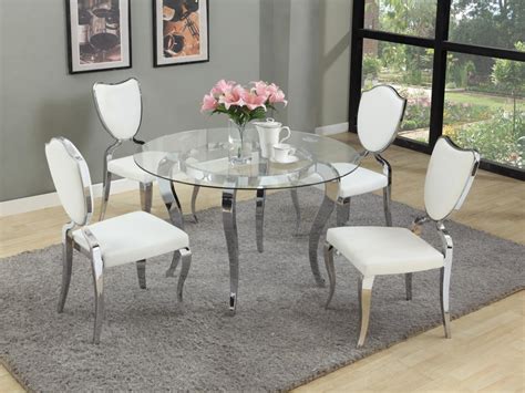 round glass top dining table set 4 seater ~ wesley thomson solid wood 4 seater dining table with