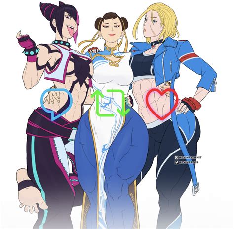 Chun Li Cammy White And Han Juri Street Fighter And More Drawn By