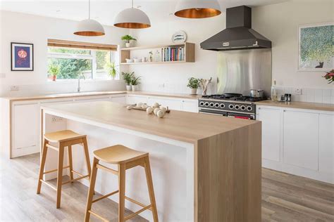 White Kitchen Designs With Wood Accents