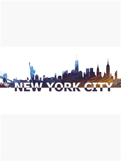 New York City Manhattan Skyline Silhouette Sticker For Sale By