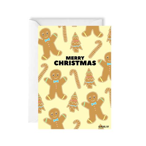 Gingerbread Man Christmas Card Pearl Ivy Jamii