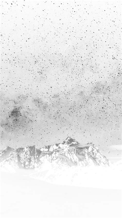 Nf72 Starry Night Sky Mountain Nature Bw White Wallpaper