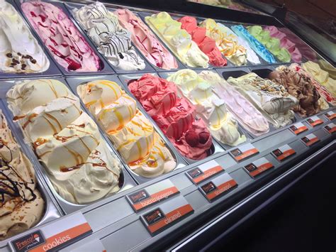 icecream display cabinet filled with homemade gelato ice cream business ice cream brands
