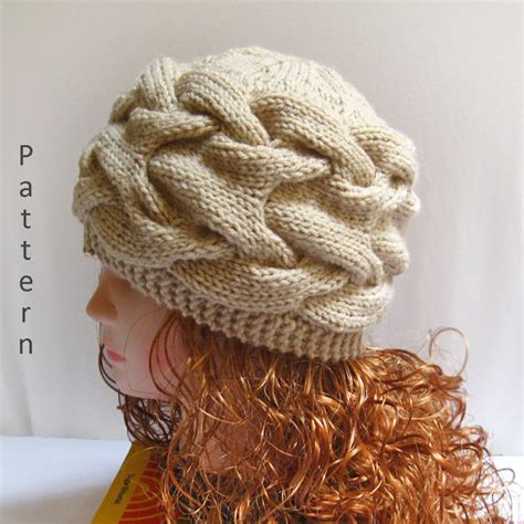 (learn how to cast on knitting with to make up the premature baby hat. Knit Hat Pattern- Knit Cable Hat Pdf Pattern n40 - Gifts shop