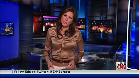 Erin Burnett Wearing Tight Silkand Satin Blouses On Cnns Erin Burnett