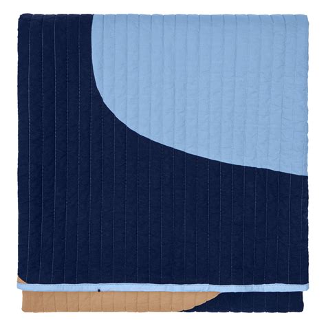 Seireeni Bed Cover 160 X 234 Cm Light Blue Dark Blue Beige