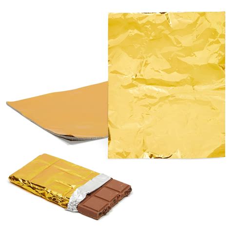 Buy Juvale 100 Pack Gold Foil Sheets For Chocolate Candy Bar Wrappers For Caramel And Sweets 6