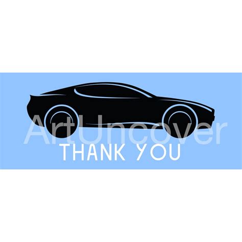 Instant Download Thank You Card Car Etsy