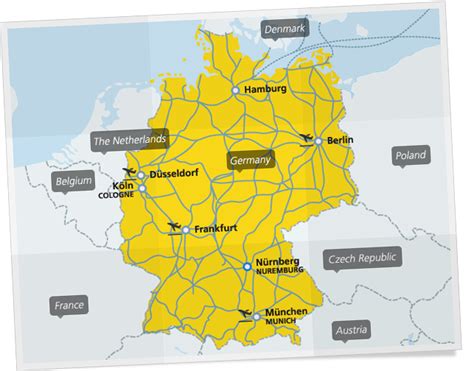 Map Of Main Train Connections In Germany Germany German Travel