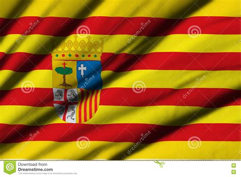 Flag Of Aragon Stock Illustration Illustration Of Aragon 82143342