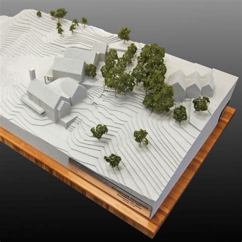 3d Printed Architectural Model Painted With Trees Lgm